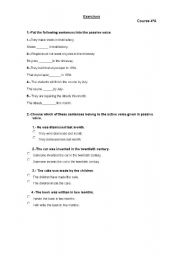 English Worksheet: Passive voice