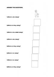 English Worksheet: present continuous