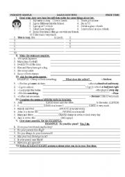 English Worksheet: Daily routine, free time