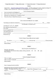 English Worksheet: Washington D.C. webquest