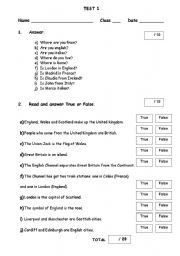 English worksheet: Test