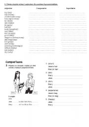 English Worksheet: Adjectives comparison