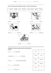 English Worksheet: Grammar  & Vocabulary