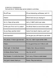 English Worksheet: Everyday Experssions