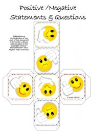 All Tenses Practice Cube / Dice - Positive / Negative Statements & Questions (by blunderbuster)