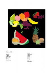 English Worksheet: Fruits