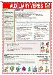 English Worksheet: Auxiliary verbs