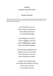 English Worksheet: INVICTUS by William Henley