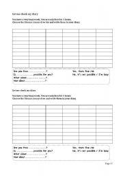 English worksheet: days times