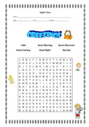 Greetings - wordsearch