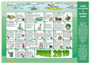 English Worksheet: 5 PAGES - EAT GREEN + JUNE CALENDAR (riddles, tips,..) READING + SPEAKING