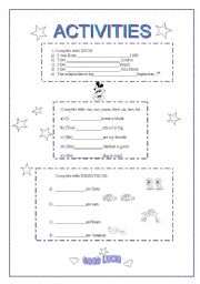 English Worksheet: Activities 