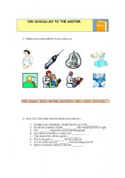 English Worksheet: YOU SHOULD GO TO THE DOCTOR