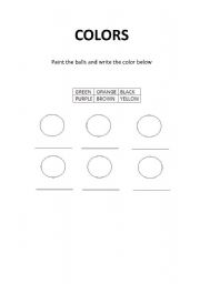 English Worksheet: Colors