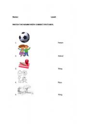 English Worksheet: Nouns Exercise 