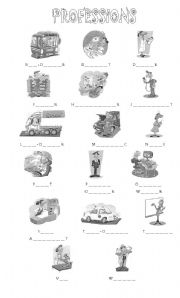 English Worksheet: Professions