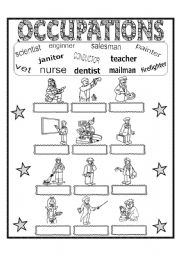 English Worksheet: Occupations (2/2)