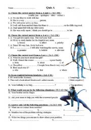 English Worksheet: Quiz