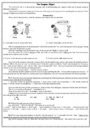 English Worksheet: the complex object