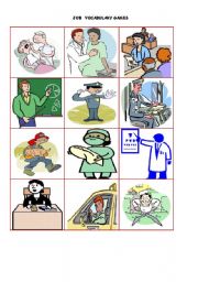 English Worksheet: job vocabulary games