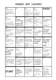 English Worksheet: Snakes and ladders-Phrasal Verbs