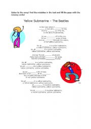 English Worksheet: yellow submarine