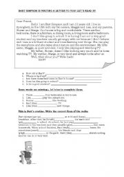 English Worksheet: lets meet Bart simpson