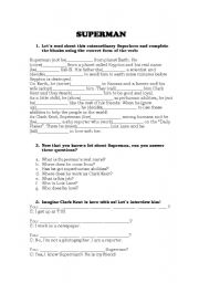 English Worksheet: superman