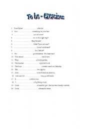 English Worksheet: to be