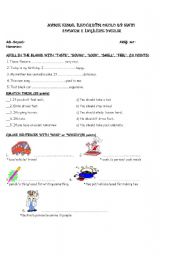 English worksheet: 8. grade exam