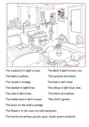English Worksheet: COLOURS