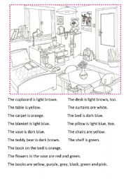 English Worksheet: COLOURS