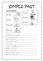 English Worksheet: simple past