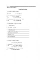 English Worksheet: Verb to be - elementary exercises