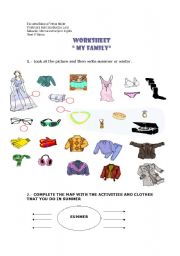 English worksheet: my family