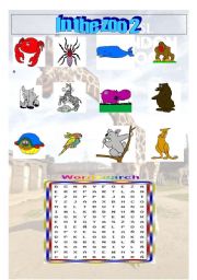 English worksheet: At the zoo 2