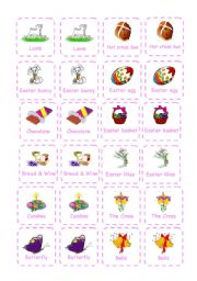 English Worksheet: Easter - Memory Game