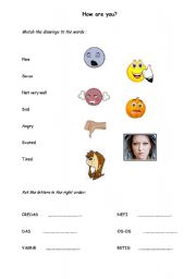 English Worksheet: feelings