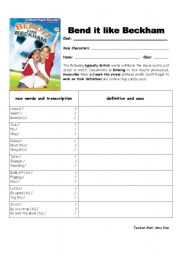 English Worksheet: Bend it Like Beckham