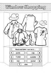 English Worksheet: Window Shopping - 01 (2 pages)