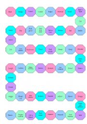 English Worksheet: Gerund Board Game