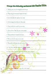 English Worksheet: Passive Voice Test