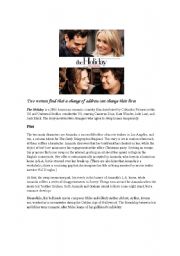 English Worksheet: The Holiday (Film)