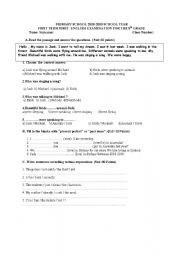 English Worksheet: exam