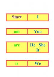 English worksheet: Domino- TO BE