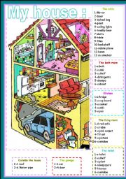 English Worksheet: my house