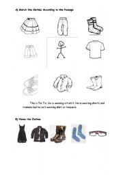 English worksheet: Clothes