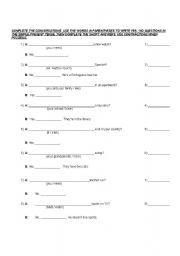 English Worksheet: GRAMMAR TEST