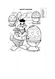 English Worksheet: Happy Easter - Colors 