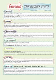 English Worksheet: Passive Voice exercises